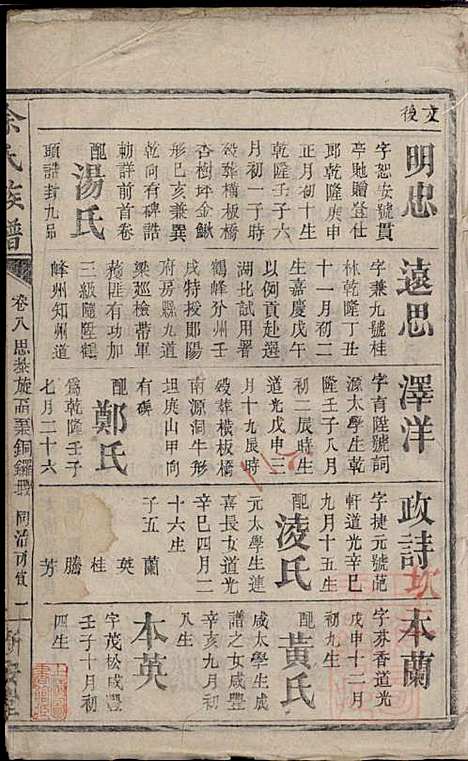 碧潭余氏族谱_余泽松_20册_新安堂_清同治5年(1866_碧潭余氏家谱_十三