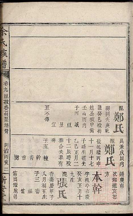 碧潭余氏族谱_余泽松_20册_新安堂_清同治5年(1866_碧潭余氏家谱_十四