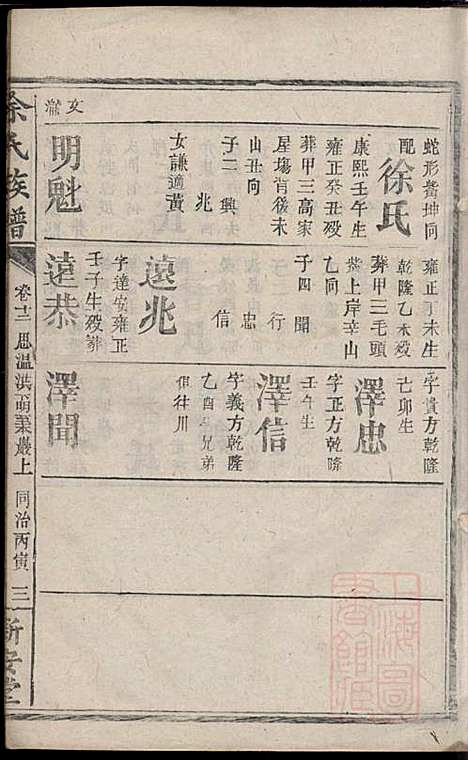 碧潭余氏族谱_余泽松_20册_新安堂_清同治5年(1866_碧潭余氏家谱_十七