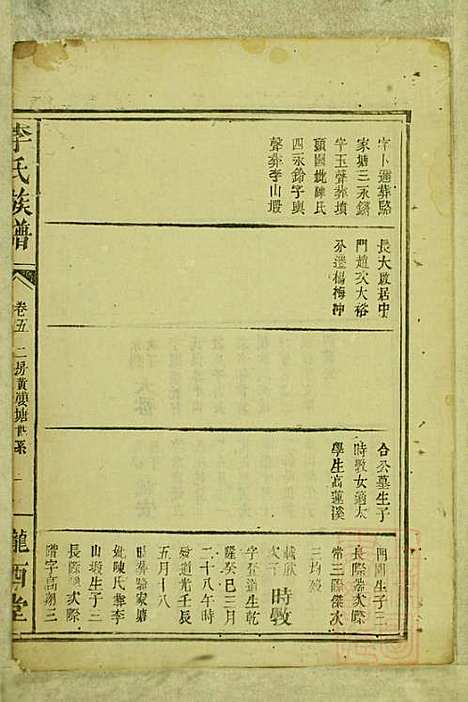 李氏族谱_李永宝_9册_陇西堂_清咸丰10年(1860_李氏家谱_四