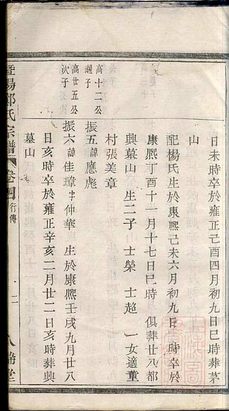 暨阳郑氏宗谱_郑冬元_3册_人瑞堂_清咸丰5年(1855_暨阳郑氏家谱_三