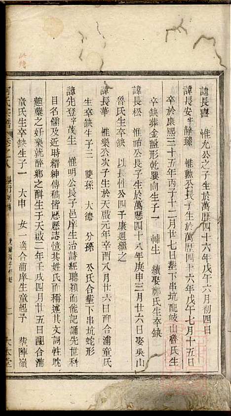 何氏宗谱_何馀善_10册_大本堂_清光绪2年(1876_何氏家谱_五