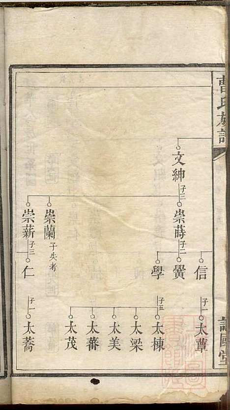 曹氏族谱_曹基澍等_20册_谯国堂_清同治四年(1865_曹氏家谱_九