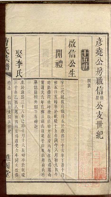 曹氏族谱_曹基澍等_20册_谯国堂_清同治四年(1865_曹氏家谱_十四