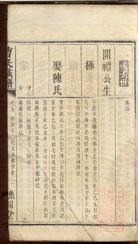 曹氏族谱_曹基澍等_20册_谯国堂_清同治四年(1865_曹氏家谱_十四