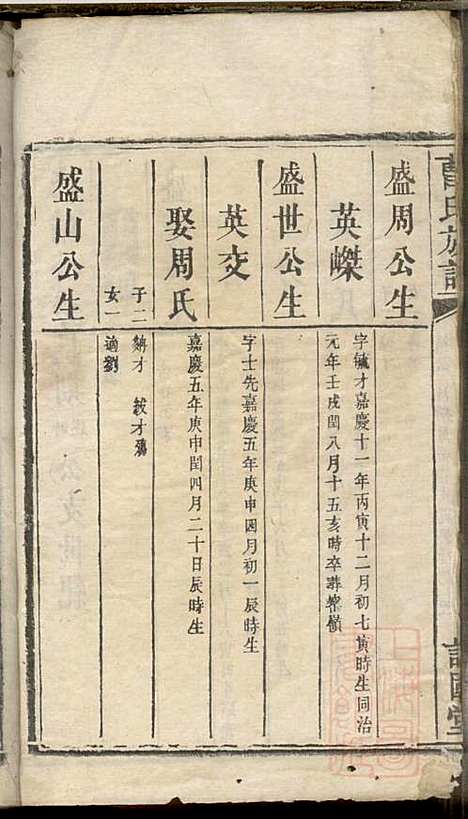 曹氏族谱_曹基澍等_20册_谯国堂_清同治四年(1865_曹氏家谱_十九