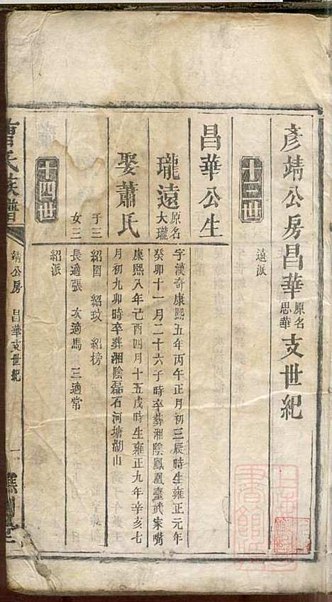 曹氏族谱_曹基澍等_20册_谯国堂_清同治四年(1865_曹氏家谱_二十