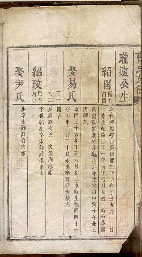 曹氏族谱_曹基澍等_20册_谯国堂_清同治四年(1865_曹氏家谱_二十