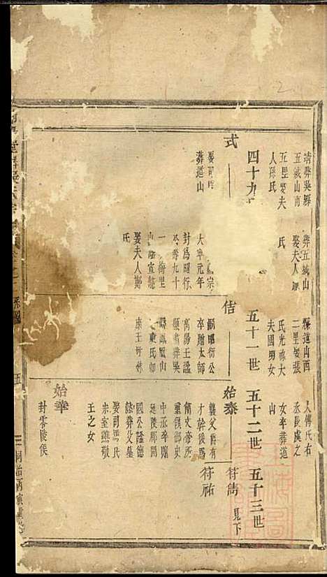 浦阳墅屏吴氏宗谱_2册_浦阳吴氏_清同治5年(1866_浦阳墅屏吴氏家谱_一