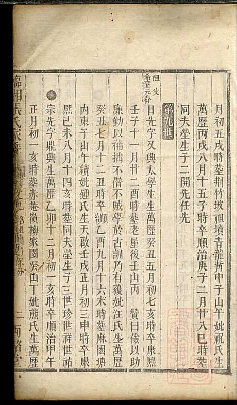 临湘张氏家乘_张秉煜_1册_两铭堂_清同治7年(1868_临湘张氏家乘_一