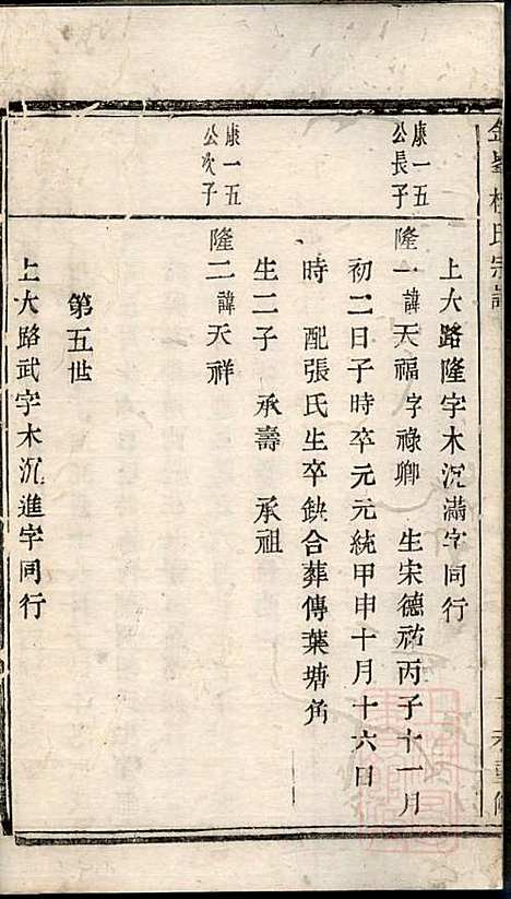 金峰楼氏宗谱_楼祥彩_3册_诸暨楼氏_清道光27年(1847_金峰楼氏家谱_一