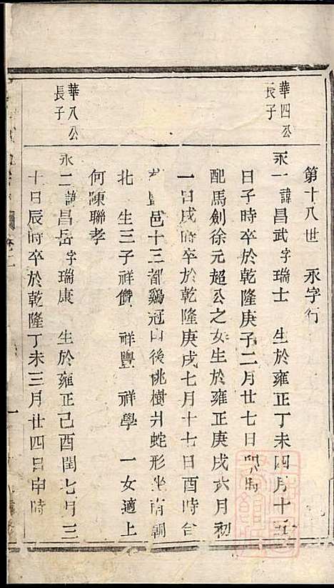 金峰楼氏宗谱_楼祥彩_3册_诸暨楼氏_清道光27年(1847_金峰楼氏家谱_二