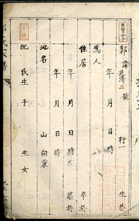 郭氏宗谱_2册_崇本堂_清道光10年(1830_郭氏家谱_一