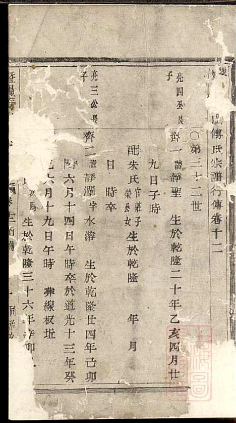 暨阳青山傅氏宗谱_9册_暨阳傅氏_清同治10年(1871_暨阳青山傅氏家谱_七