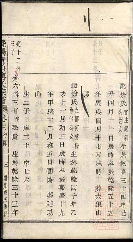 暨阳青山傅氏宗谱_8册_暨阳傅氏_清道光18年(1838_暨阳青山傅氏家谱_二