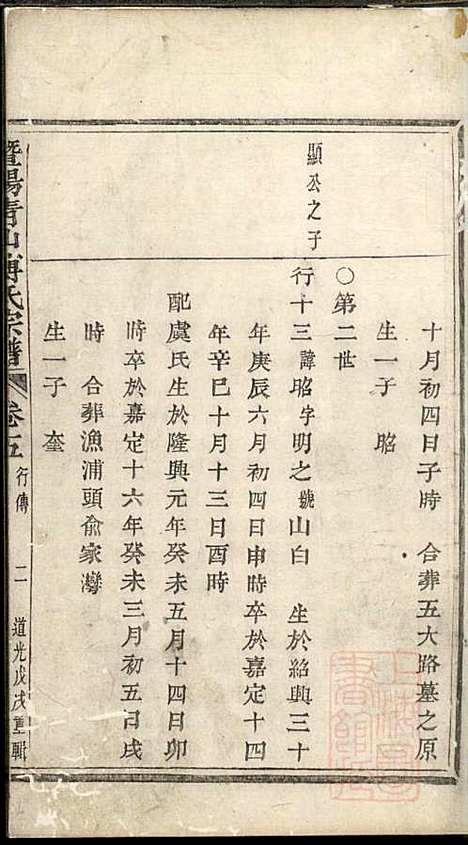 暨阳青山傅氏宗谱_8册_暨阳傅氏_清道光18年(1838_暨阳青山傅氏家谱_三