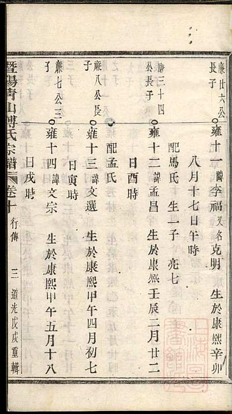 暨阳青山傅氏宗谱_8册_暨阳傅氏_清道光18年(1838_暨阳青山傅氏家谱_六