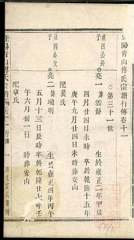 暨阳青山傅氏宗谱_8册_暨阳傅氏_清道光18年(1838_暨阳青山傅氏家谱_七