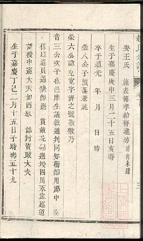 洪溪赵氏庆三公支下分谱_赵增复_4册_镇江赵氏_清同治12年(1873_洪溪赵氏庆三公支下分谱_四