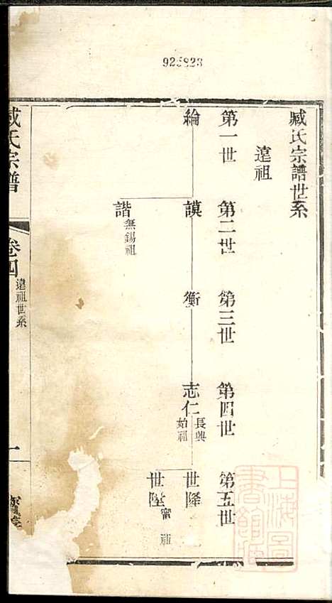 管庄臧氏宗谱_臧凤生_9册_宝善堂_清光绪24年(1898_管庄臧氏家谱_四