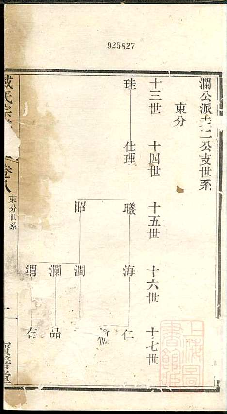 管庄臧氏宗谱_臧凤生_9册_宝善堂_清光绪24年(1898_管庄臧氏家谱_八