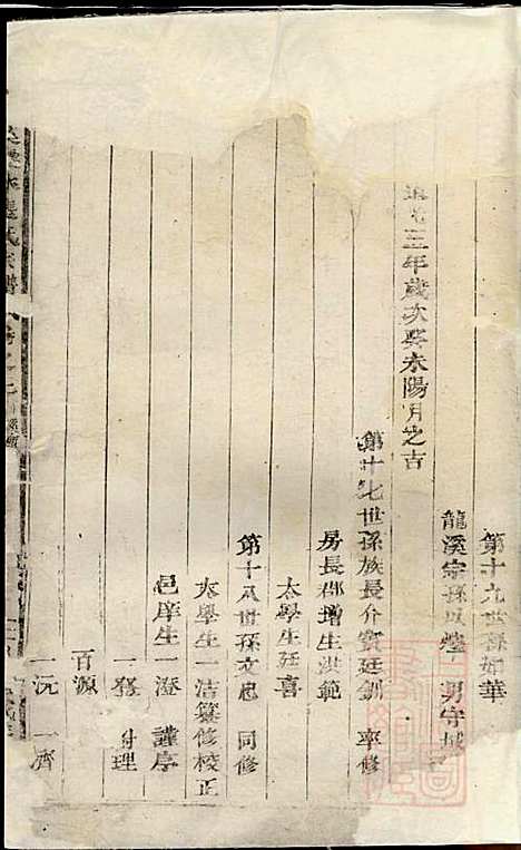 隆溪丽水张氏宗谱_张时糛_1册_浦阳张氏_清同治7年(1868_隆溪丽水张氏家谱_一