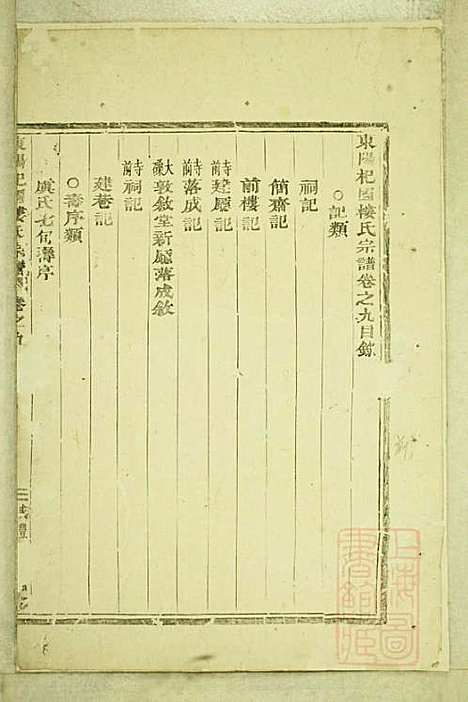 东阳癓国楼氏宗谱_楼元魁_9册_东阳楼氏_清咸丰6年(1856_东阳癓国楼氏家谱_八