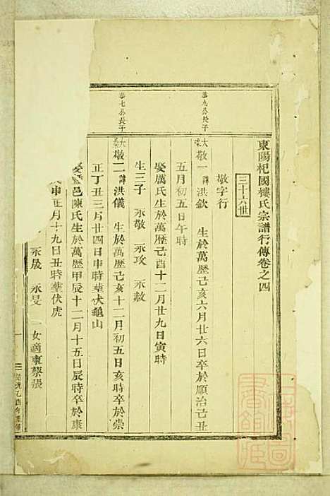 东阳癓国楼氏宗谱_楼元党_8册_东阳楼氏_清道光5年(1825_东阳癓国楼氏家谱_五