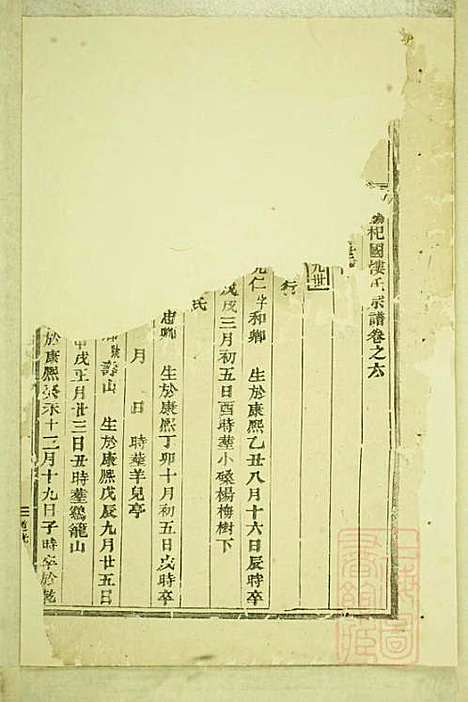 东阳癓国楼氏宗谱_楼元党_8册_东阳楼氏_清道光5年(1825_东阳癓国楼氏家谱_七