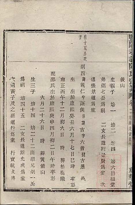 暨阳孝义陈氏宗谱_陈瓒_16册_重华堂_清光绪4年(1878_暨阳孝义陈氏家谱_十一