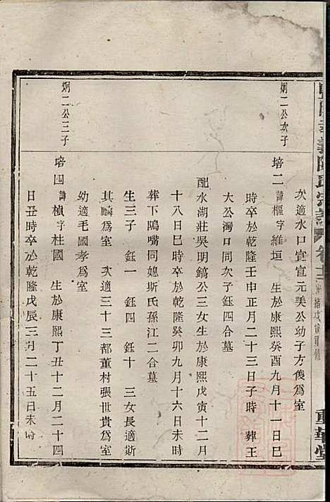 暨阳孝义陈氏宗谱_陈瓒_16册_重华堂_清光绪4年(1878_暨阳孝义陈氏家谱_十二