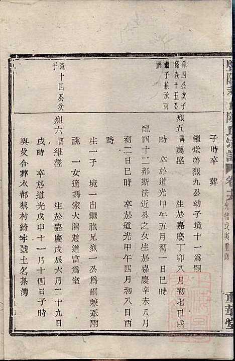 暨阳孝义陈氏宗谱_陈瓒_16册_重华堂_清光绪4年(1878_暨阳孝义陈氏家谱_十六