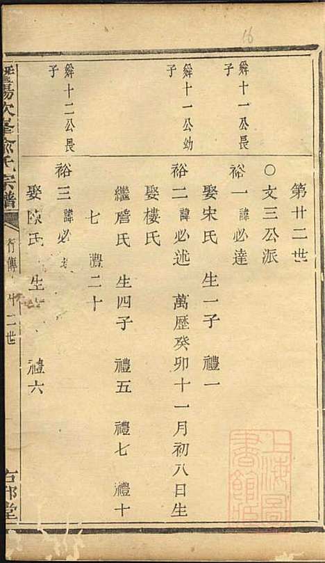 暨阳次峰俞氏宗谱_俞鸿裳_73册_古邗堂_清道光16年(1836_暨阳次峰俞氏家谱_十一