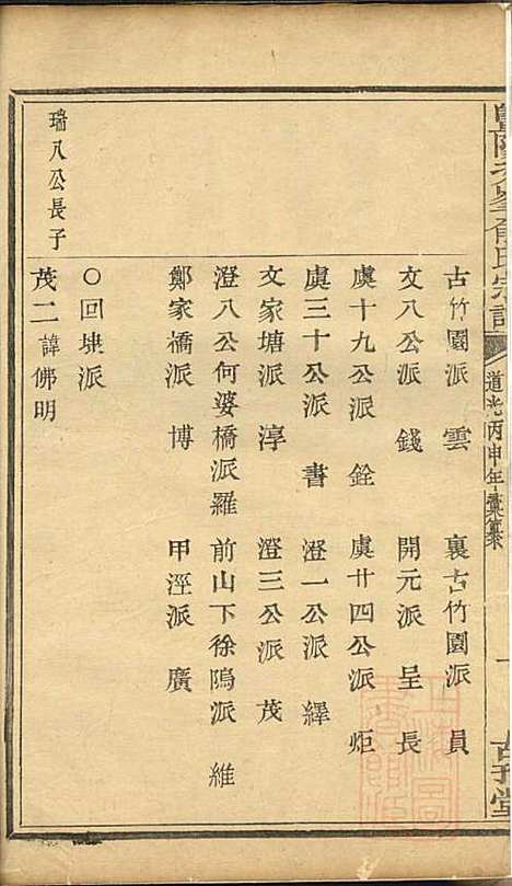 暨阳次峰俞氏宗谱_俞鸿裳_73册_古邗堂_清道光16年(1836_暨阳次峰俞氏家谱_十五