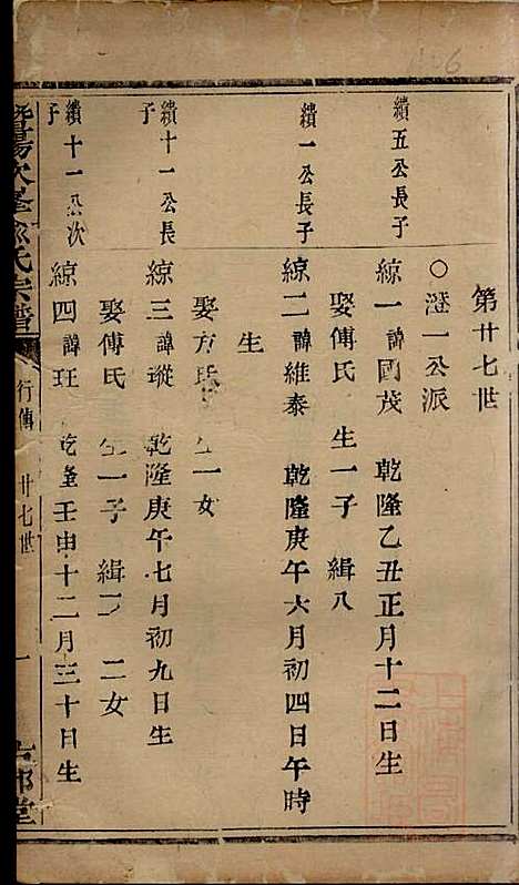 暨阳次峰俞氏宗谱_俞鸿裳_73册_古邗堂_清道光16年(1836_暨阳次峰俞氏家谱_二九