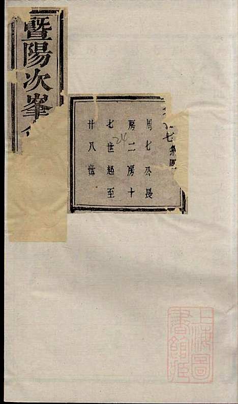 暨阳次峰俞氏宗谱_俞鸿裳_73册_古邗堂_清道光16年(1836_暨阳次峰俞氏家谱_四四