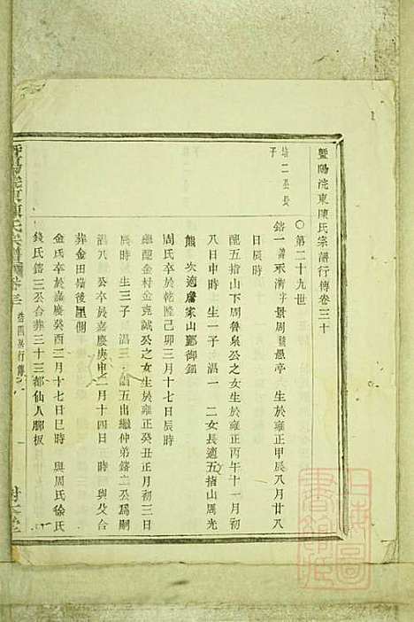 暨阳浣东陈氏宗谱_陈海珊_31册_树本堂_清宣统元年(1909_暨阳浣东陈氏家谱_二四