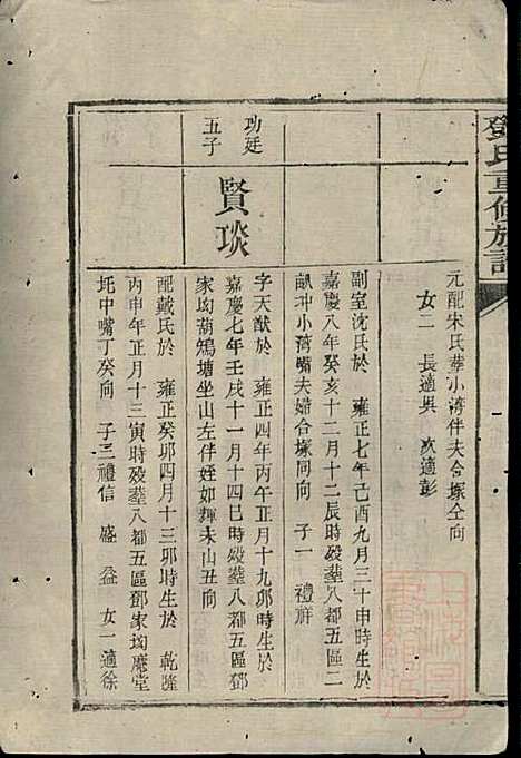 邓氏重修族谱_邓楷礼_4册_宁乡邓氏_清道光19年(1839_邓氏重修家谱_三