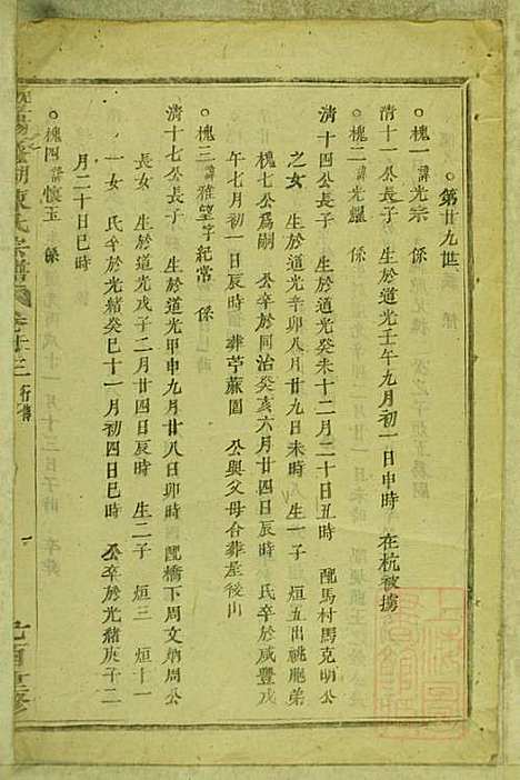 暨阳蠡湖陈氏宗谱_陈培_23册_暨阳陈氏_清宣统元年(1909_暨阳蠡湖陈氏家谱_二二