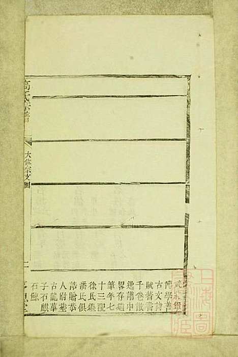 高氏宗谱_高嵩瞸_5册_序思堂_清光绪6年(1880_高氏家谱_五