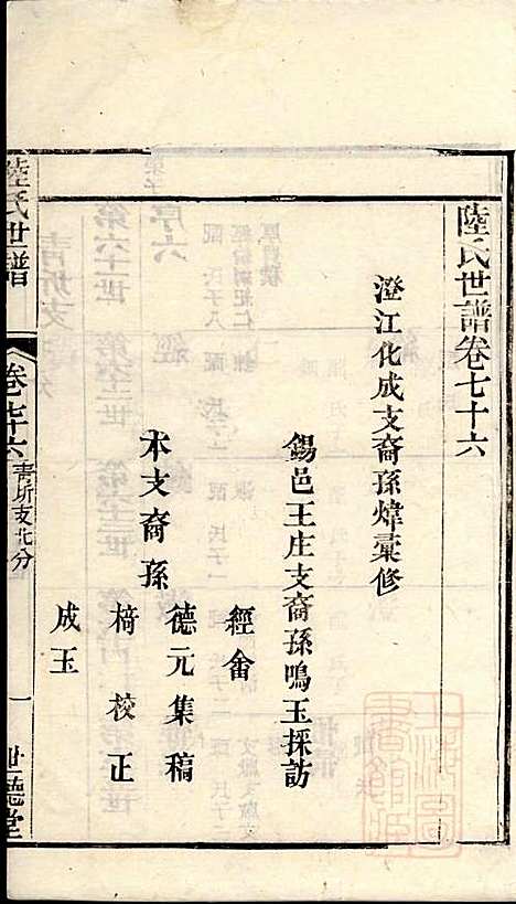 陆氏世谱_陆炜_17册_世德堂_清道光14年(1834_陆氏世谱_十七