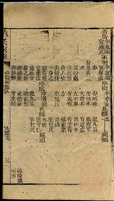 黄氏家乘_黄绮、黄癱_23册_亦政堂_清嘉庆14年(1809_黄氏家乘_二