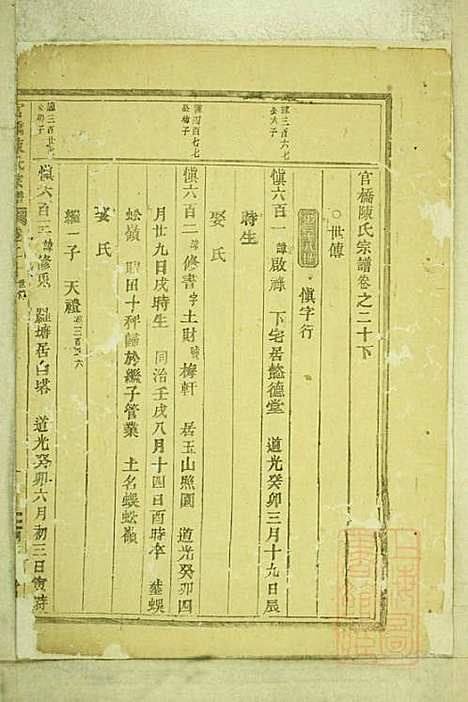 官桥陈氏宗谱_陈人宰_29册_东阳陈氏_清同治10年(1871_官桥陈氏家谱_十九