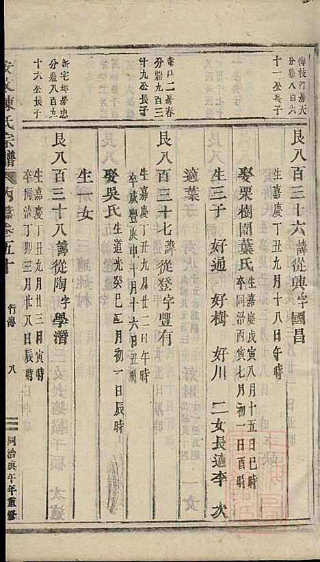 安文陈氏宗谱_18册_东阳陈氏_清同治9年(1870_安文陈氏家谱_十六