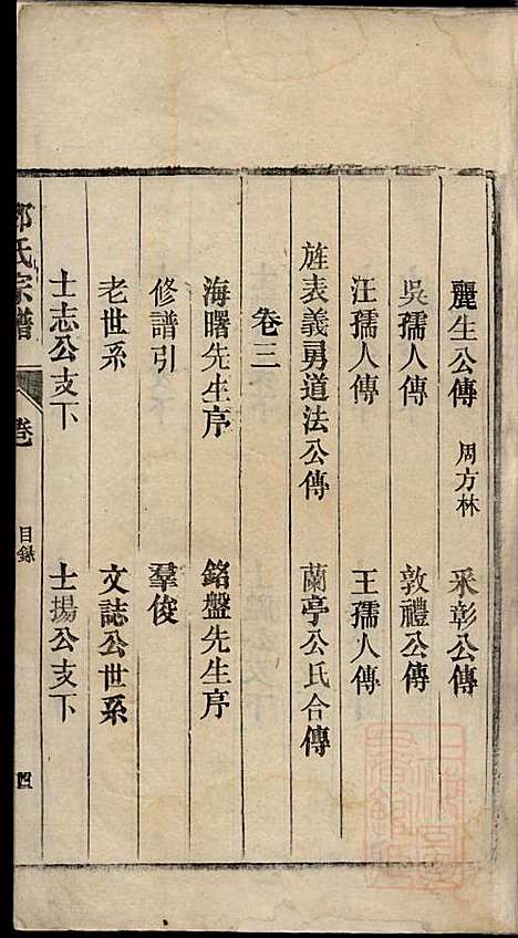 邓氏宗谱_邓朝山等_4册、存卷1、3、5、6、_清光绪6年(1880_邓氏家谱_一