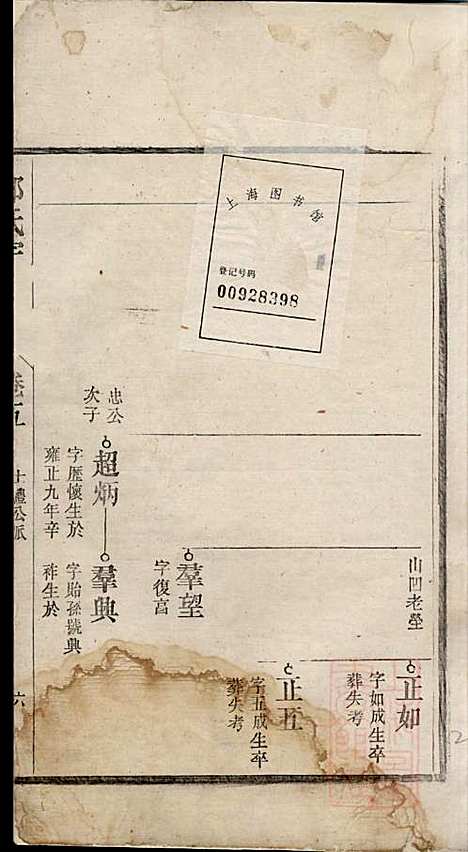 邓氏宗谱_邓朝山等_4册、存卷1、3、5、6、_清光绪6年(1880_邓氏家谱_三