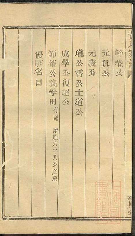 黄氏家谱_黄肇基_28册_聚斯堂_清同治12年(1873_黄氏家谱_二三