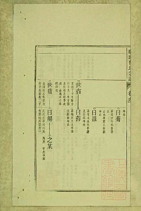 墩头曹氏宗谱_34册_青阳曹氏_清光绪20年(1894_墩头曹氏家谱_十四