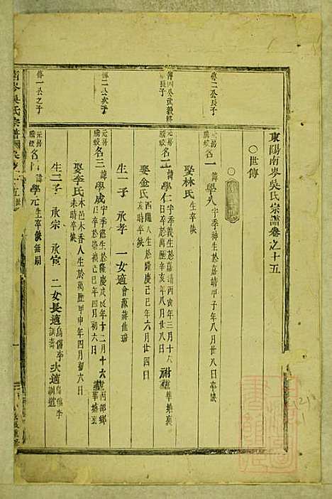 东阳南岑吴氏宗谱_26册_东阳吴氏_清同治7年(1868_东阳南岑吴氏家谱_七