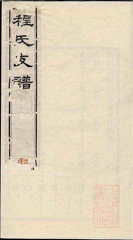 程氏支谱_程为烜_4册_苏州程氏_清光绪3年(1877_程氏支谱_三